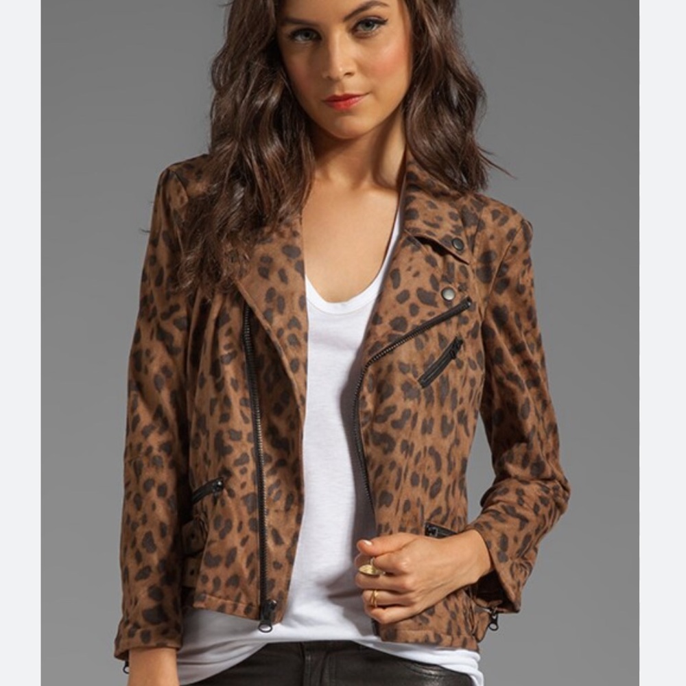 Capulet leopard moto jacket